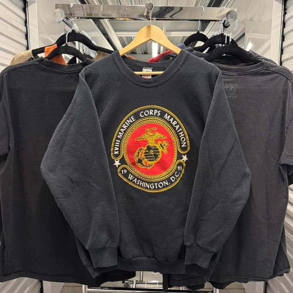 Vintage 90's United States Marine Corps Fruit Of The Loom Crewneck Sweater